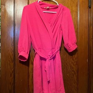 Monteau Los Angeles M Romper Hot Pink 3/4 Sleeves Shorts Sexy Party Elegant
